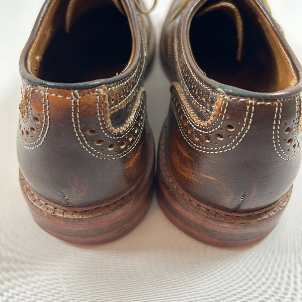 Allen Edmonds Shoes Mens 11.5D Brown Saddle Leather Strandmok Cap-Toe Oxford - Picture 4 of 11